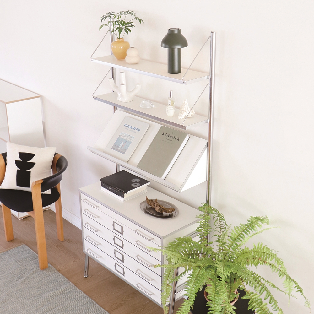 넛지 월캐비닛 무타공 선반장 미드센츄리 수납장 장식장(2color)