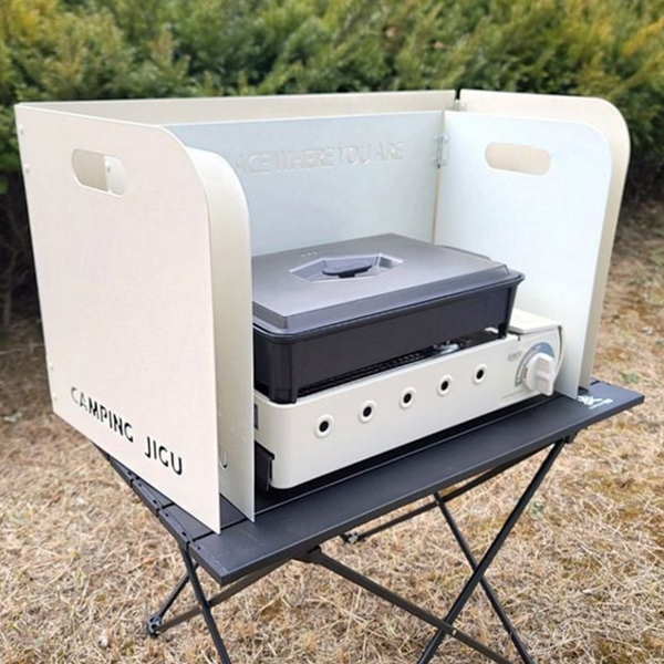 휴대용 캠핑 가스 버너 접이식 야외 버너 바람막이 그리들 요리