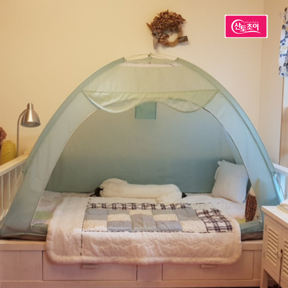산토초이 난방텐트 침대텐트 실내텐트 방한 원터치 보온 1인용 싱글 1-2인용