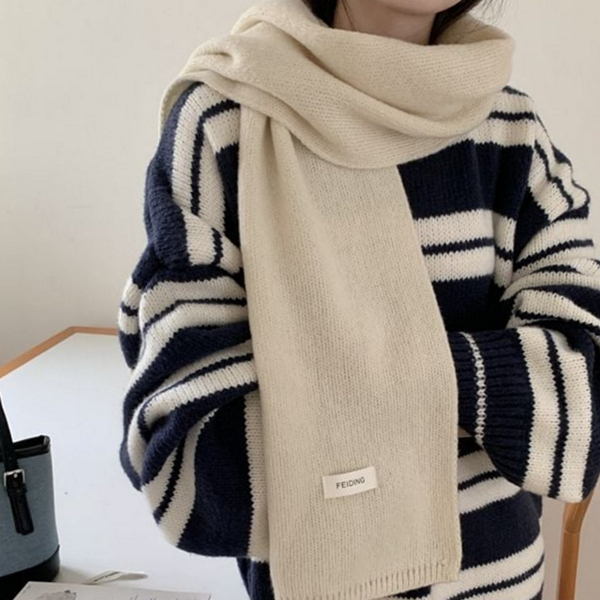부드러운 여자 목도리 데일리 여성 목도리 캐주얼 무지 겨울 - 메인 이미지