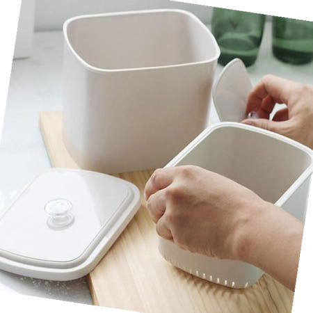 음식물 ECOCO 물빠짐 미니 압축 쓰레기통 2리터