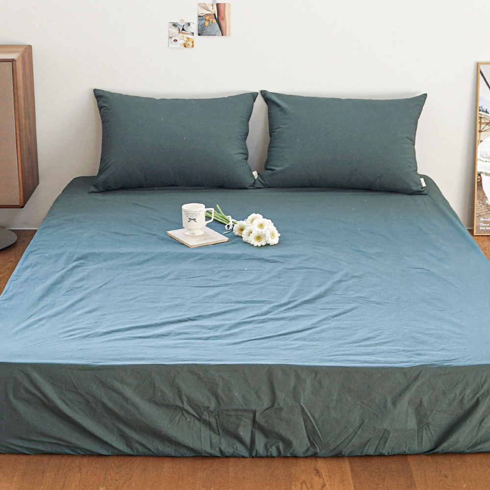 허쉬 60수 고밀도 바이오워싱 순면 매트리스 커버 러쉬 그린, SS(슈퍼싱글)