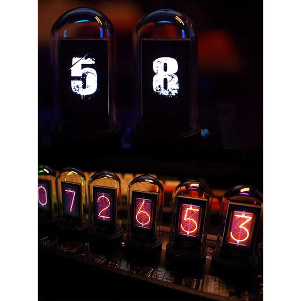 빈티지 닉시관 시계 투명 아크릴 케이스 전자 감성 블랙 - 상세 이미지 5