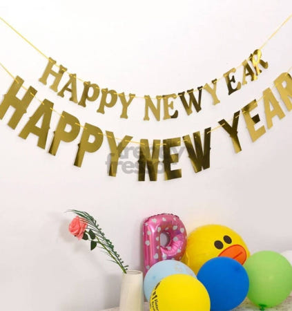 [트렌디프레소협력사]데이슬롯 해피뉴이어 가랜드 일반형 행사 파티용품 배너