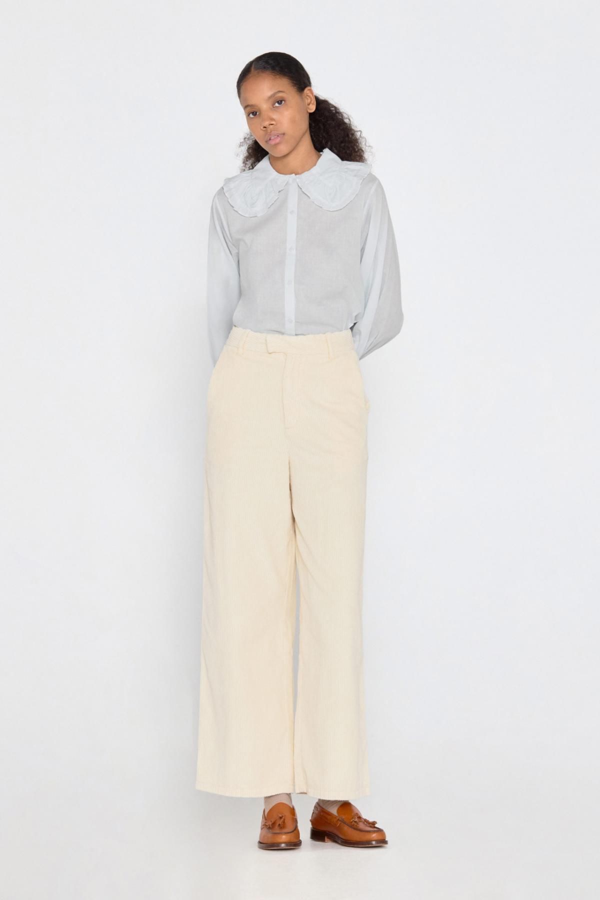 타이니코튼 러블리 프릴 블라우스 AW24-601J24 PALE BLUE - 상세 이미지 4