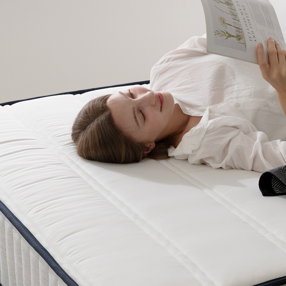 헤이즈 허리디스크 알러지케어 본넬스프링 침대 매트리스[방수커버EVENT] K(킹), 필로우탑(25cm)_네이비