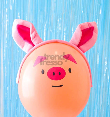 [트렌디프레소협력사]데이슬롯 돼지 머리띠 밍크형 돼지분장 동물분장 파티용품