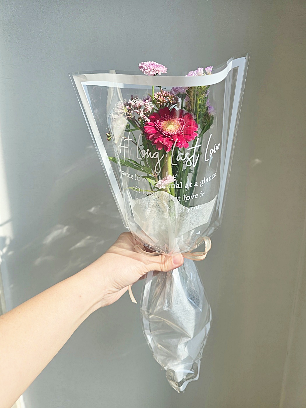미니꽃다발 생화 여자친구 생일선물 결혼기념일 100일 졸업식 화이트데이,투명포장,1개 이미지 8