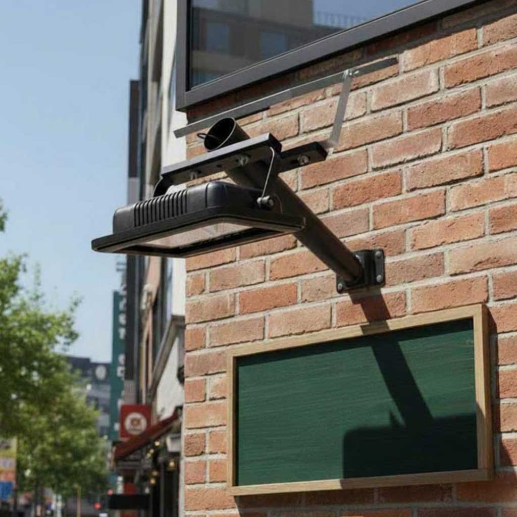 태양광 투광등 태양열 투광기 브라켓 거치대 조명 간판 광고 명판 3색 100W - 상세 이미지 4