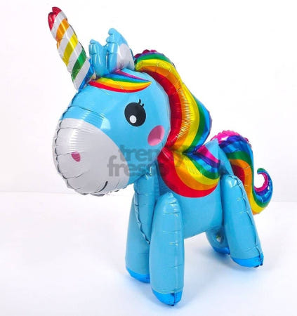 [트렌디프레소협력사]데이슬롯 은박 풍선 유니콘 레인보우블루 장식용품 파티풍선 파티용품
