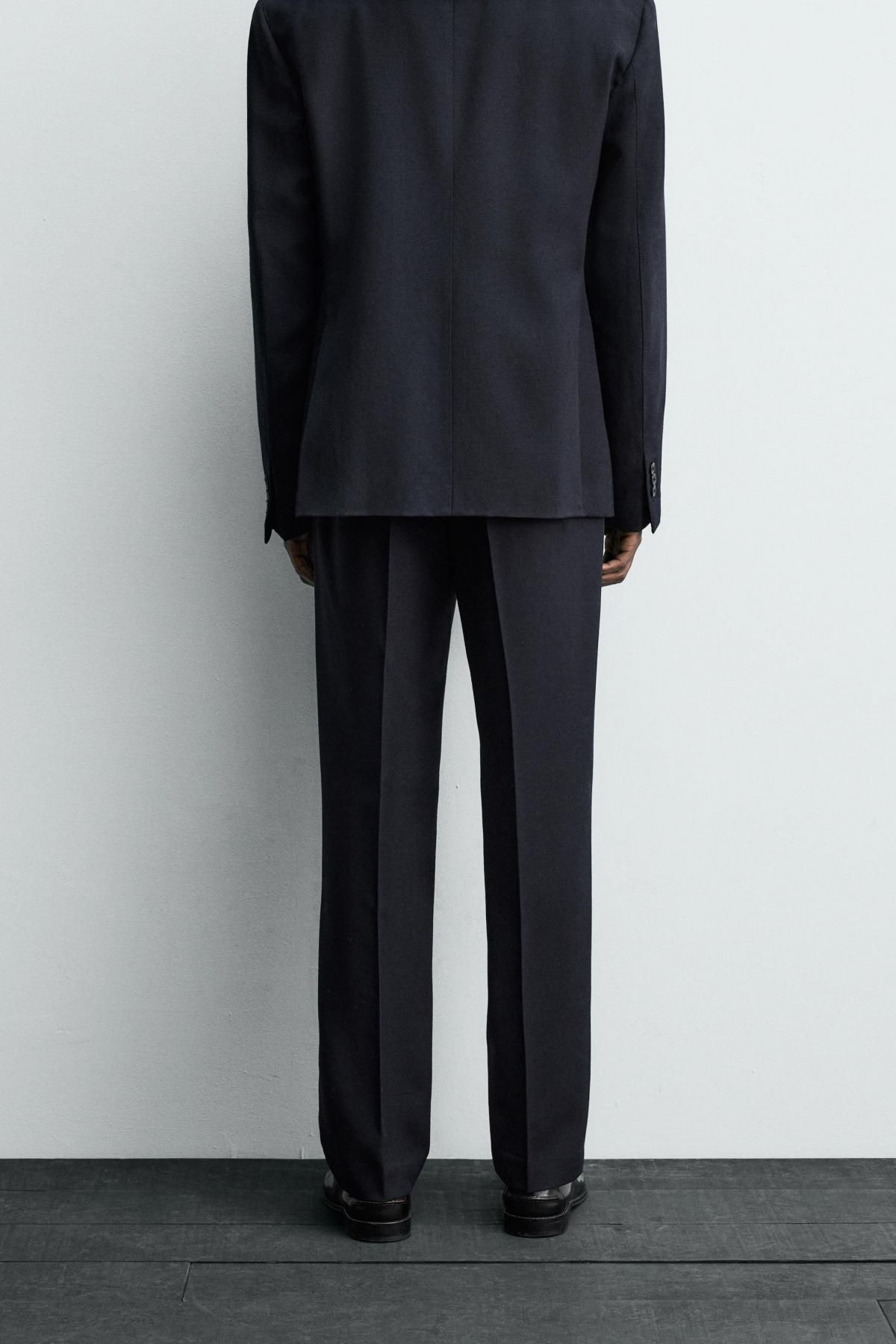 자라 이탈리안 울 클래식 정장 팬츠 5992/544 NAVY BLUE - 상세 이미지 3