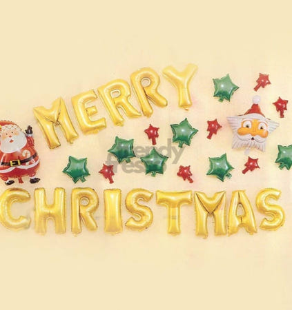 [트렌디프레소협력사]데이슬롯 크리스마스 풍선장식 산타별 어린이집 캐릭터풍선 홈파티