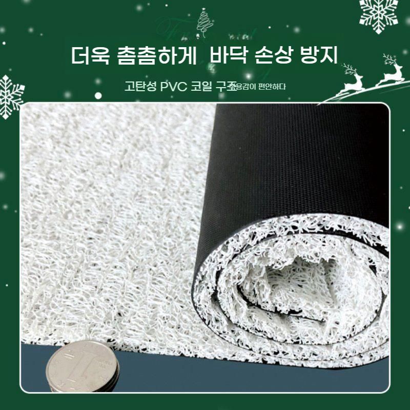 크리스마스 발매트 카페 현관 입구 발판 식당 가게  매트 출입문 겨울 카페트 러그 깔판 - 상세 이미지 4