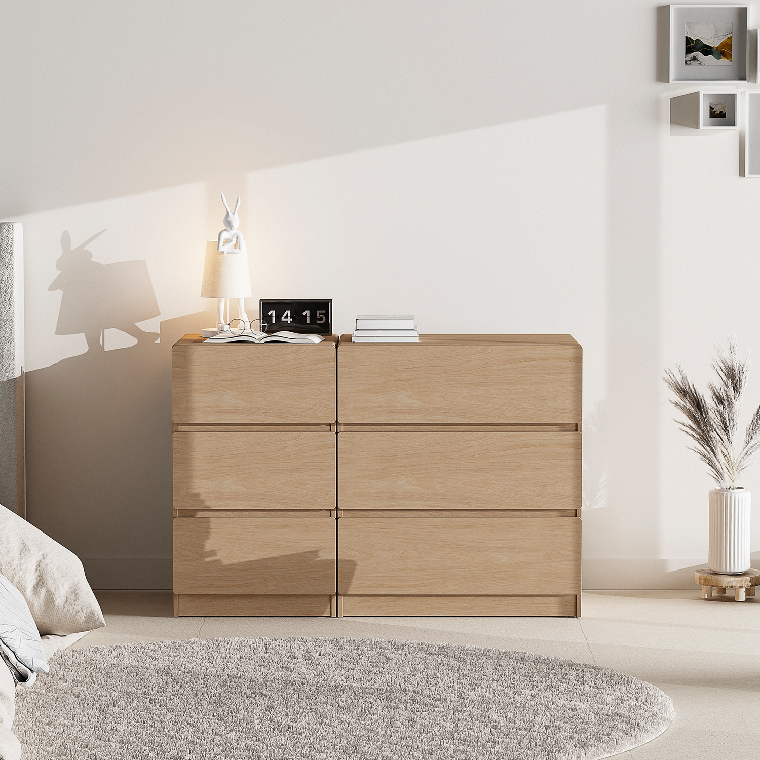 낮은 서랍장 드레스룸 아기 옷 서랍장 수건 미니 800x420x670, 3단, 화이트