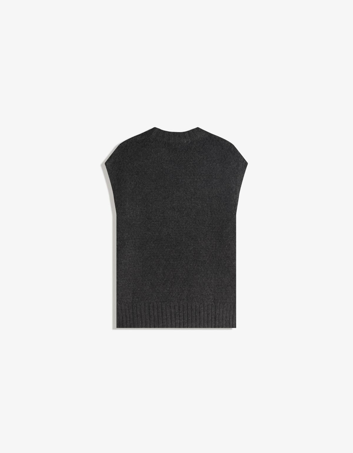 버쉬카 오버사이즈 브레이드 니트 베스트 7133/686 DARK GREY - 상세 이미지 2