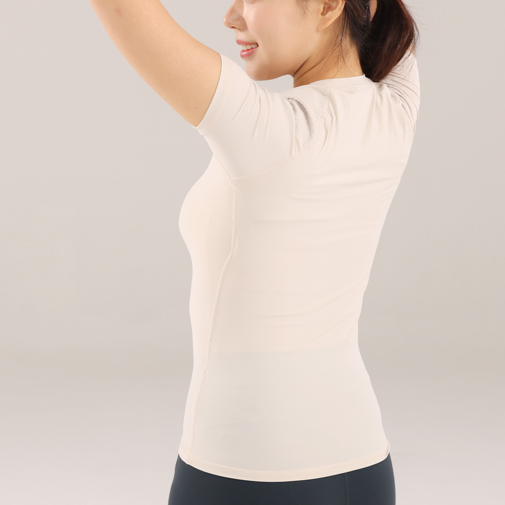 테이핑테크 테이핑웨어 시즌2 여성용 1장 바른자세 반팔 티셔츠 - 상세 이미지 5