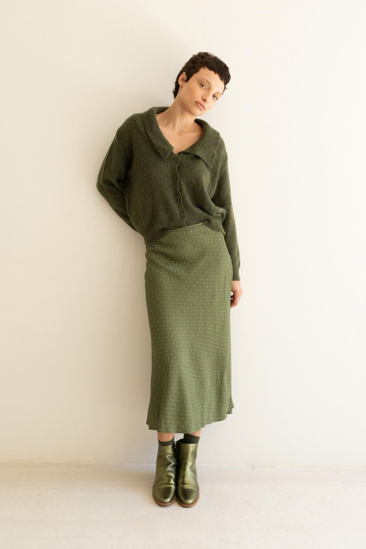 타이니코튼 플로럴 패턴 미디 스커트 AW23-777K12 ONE COLOR - 상세 이미지 5