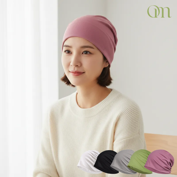 수면 비니 항암 얇은 모자 두건 면비니 레이스 - 상품 이미지