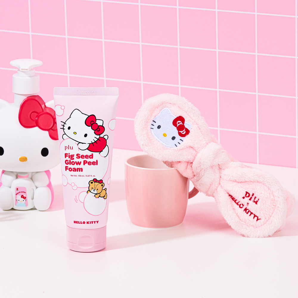 [플루] 산리오 헬로키티  피그 씨드 글로우 필 폼 150ml +세안밴드 - 상세 이미지 4