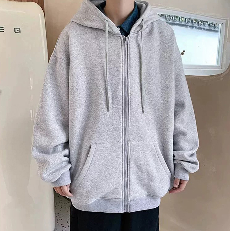 남자 베이직 후드집업 레이어드 후드티 오버핏 봄 가을 XL 2XL 3XL 이미지 8