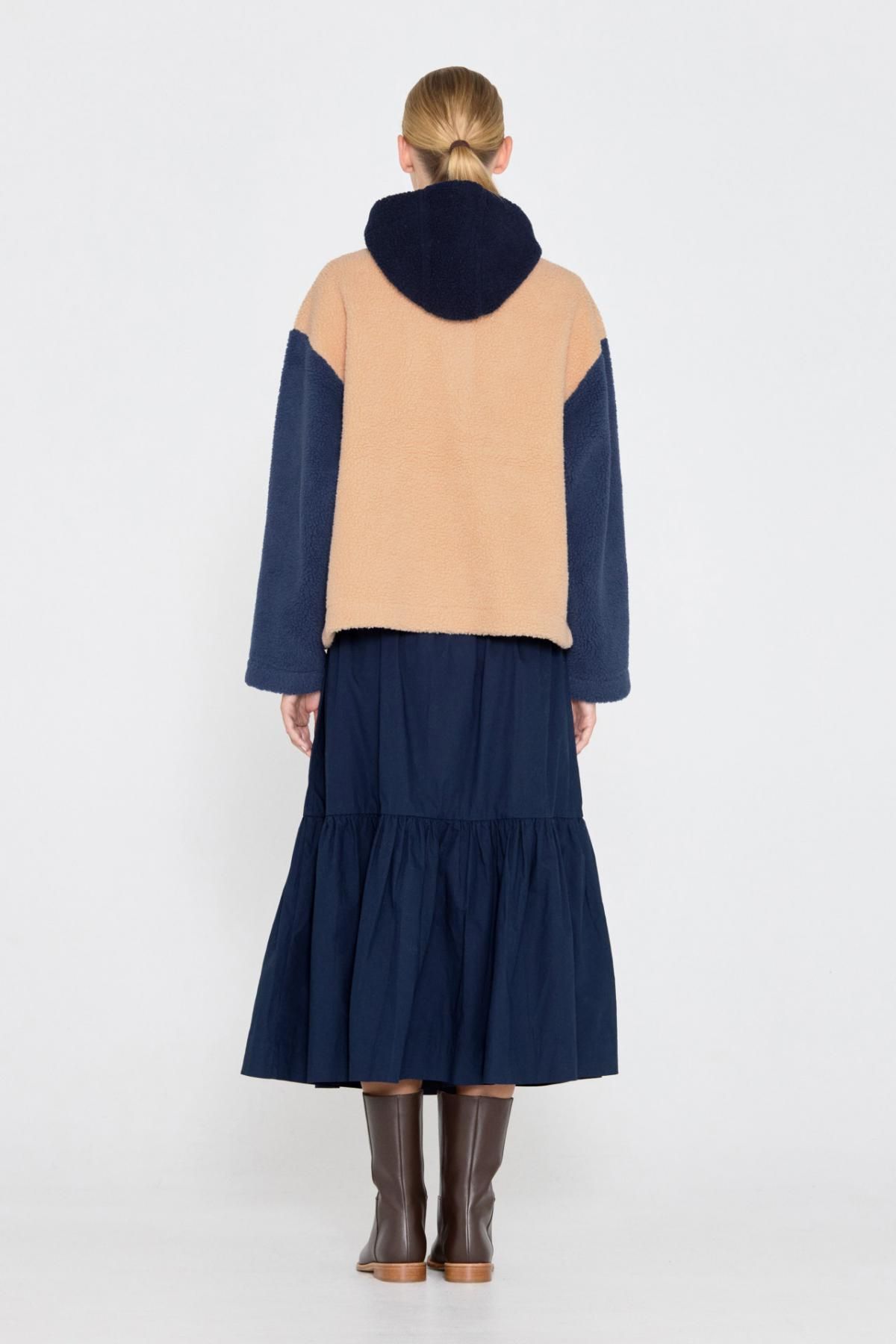 타이니코튼 플레어 네이비 미디 스커트 AW24-628107 ONE COLOR - 상세 이미지 5
