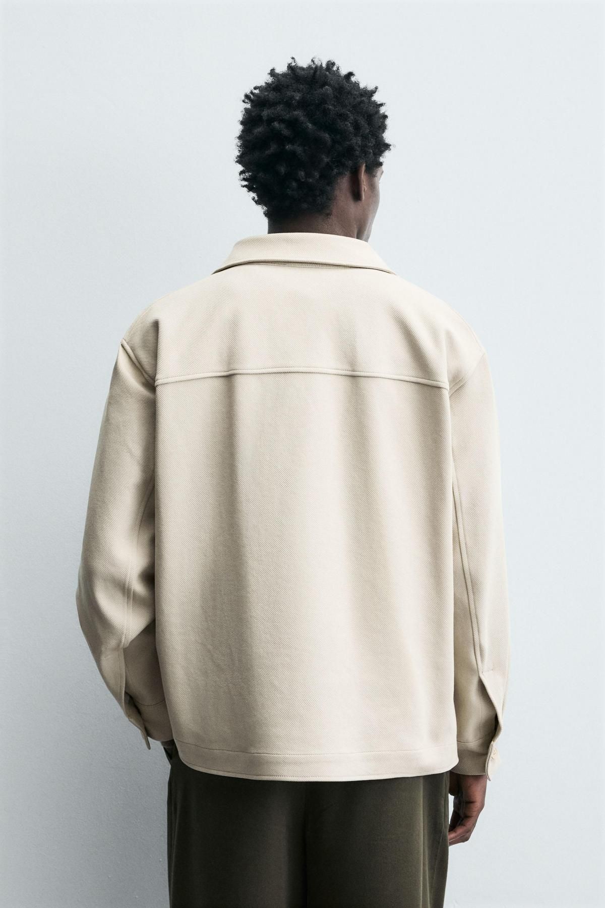 자라 테크니컬 컴포트 텍스처 오버셔츠 4333/555 BEIGE - 상세 이미지 4