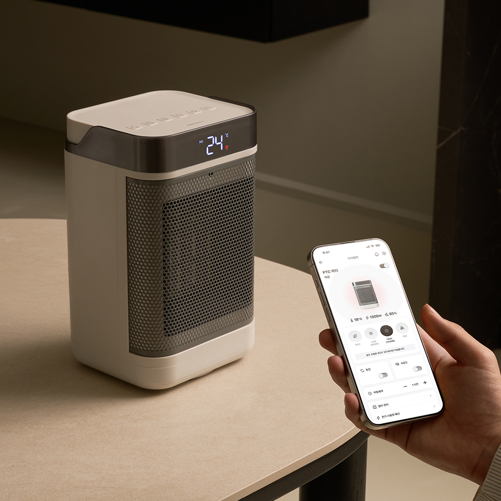 벤딕트 온풍기 욕실 화장실 가정용 전기 미니 캠핑 난방 히터 PTC 난로 IoT 헤온