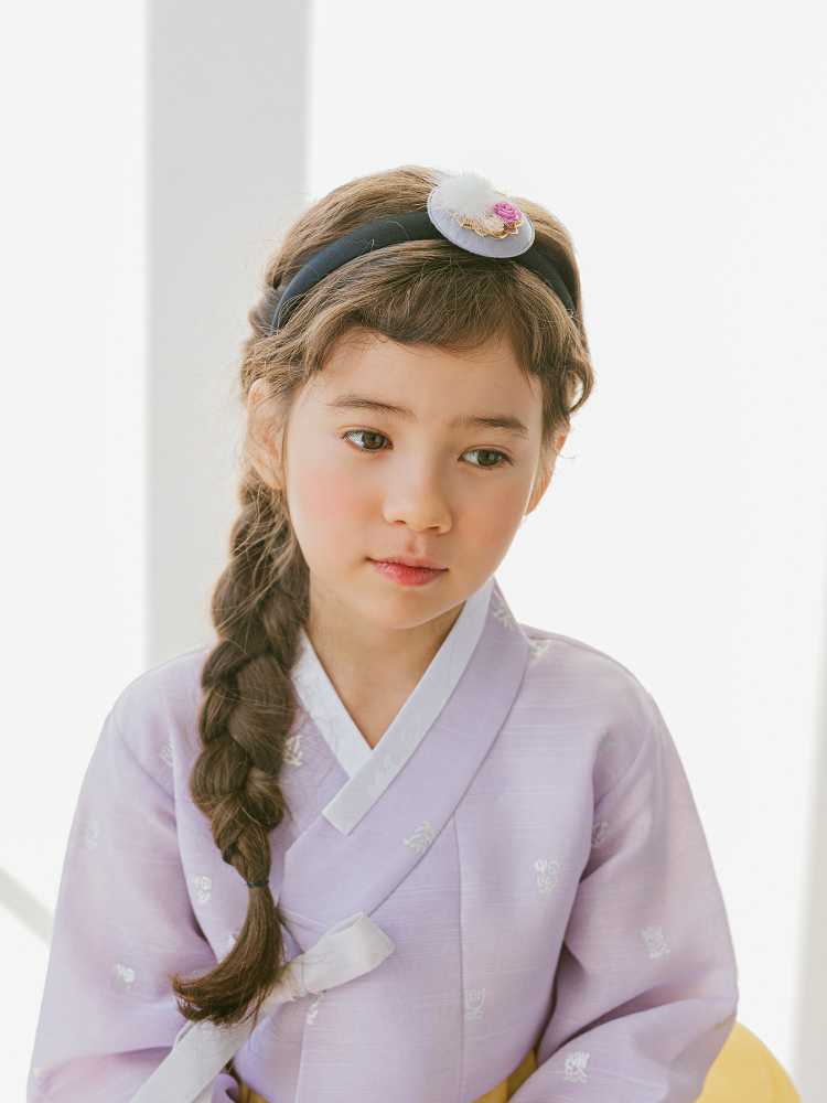 채니봉봉 밍크 도담 한복 머리띠 유아헤어밴드 - 상품 이미지
