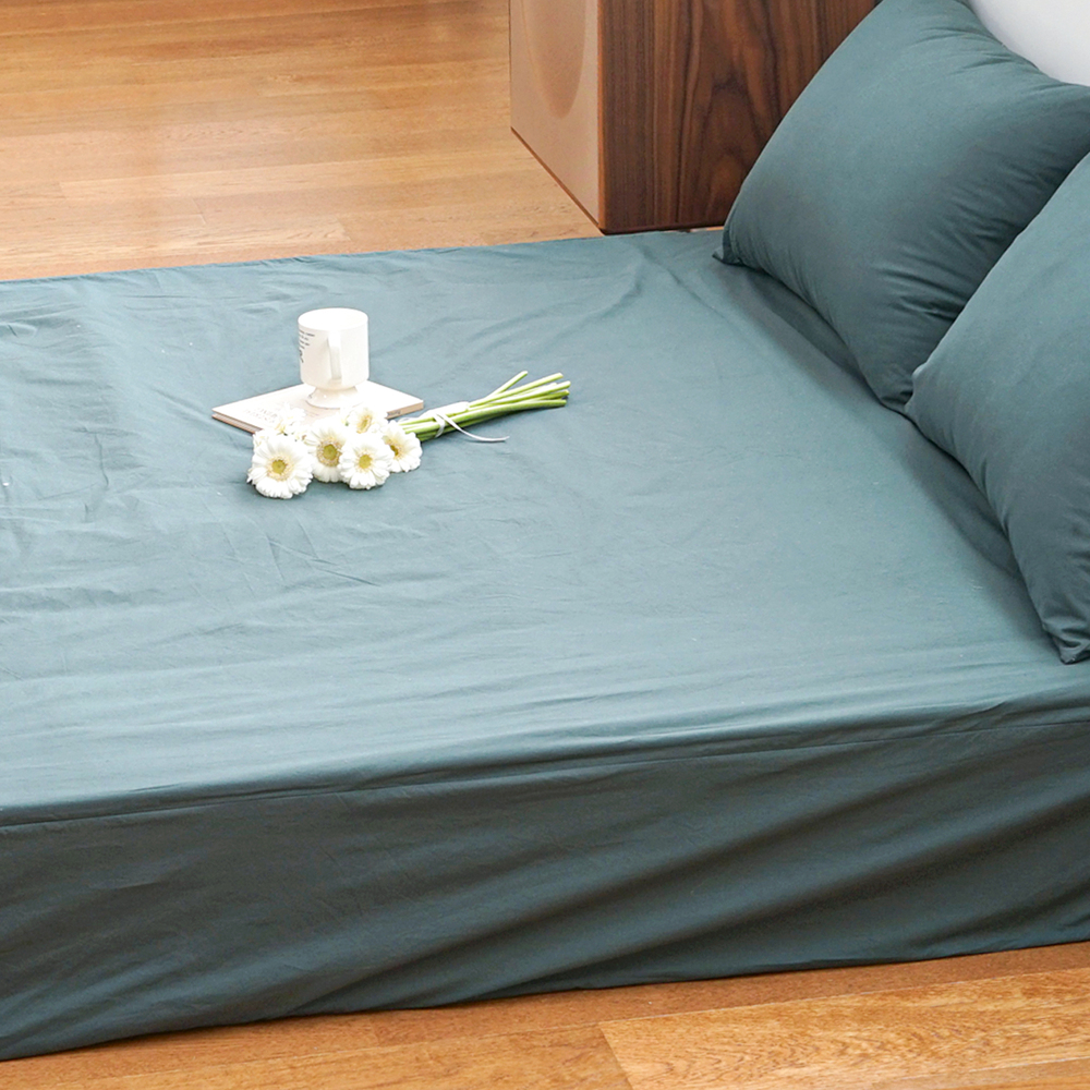 허쉬 60수 고밀도 바이오워싱 순면 매트리스 커버 러쉬 그린, SS(슈퍼싱글)