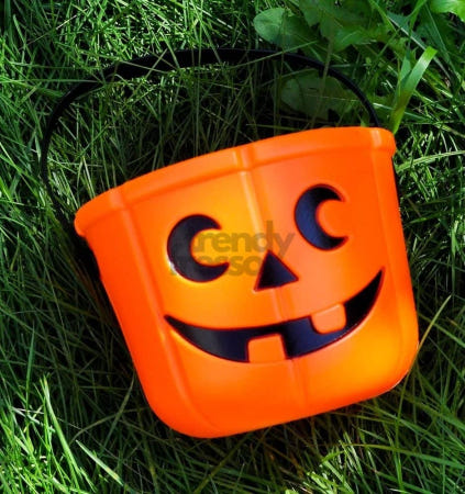 [트렌디프레소협력사]데이슬롯 할로윈 호박바구니 원통형 장식소품 주머니 할로윈소품