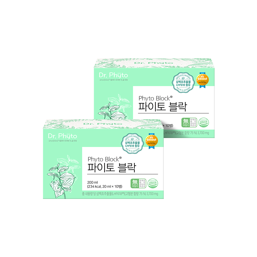 닥터파이토 삼백초추출물 LHF618 미퀠리아닌 파이토블락 2박스(20회분) 제품 이미지