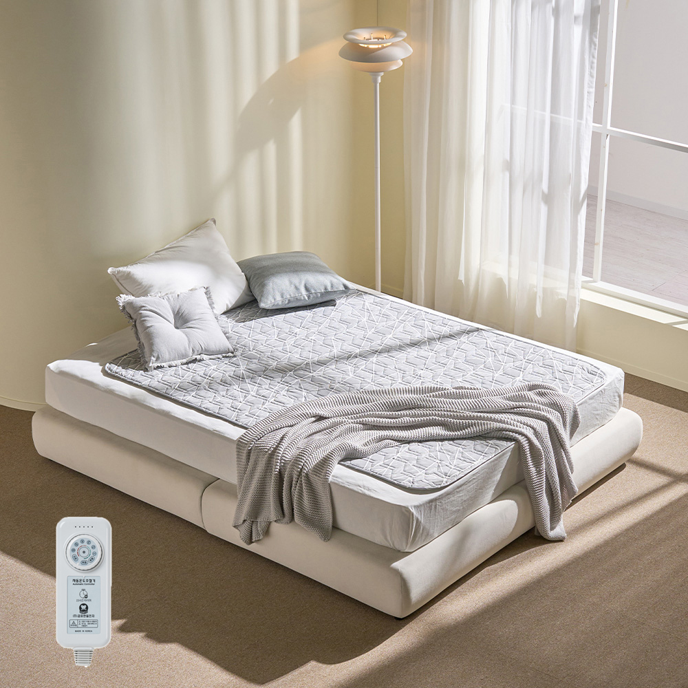 곰표한일 전기요 탄소매트 전기장판 세탁ok 1인 2인용 크로크 그레이