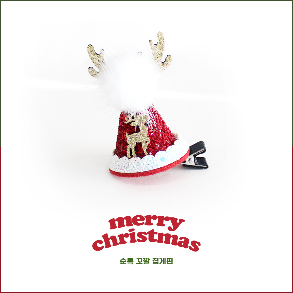 크리스마스 헤어핀 선물 아기 유아 여아 키즈 머리핀 산타 루돌프 트리 파티 소품 머리띠