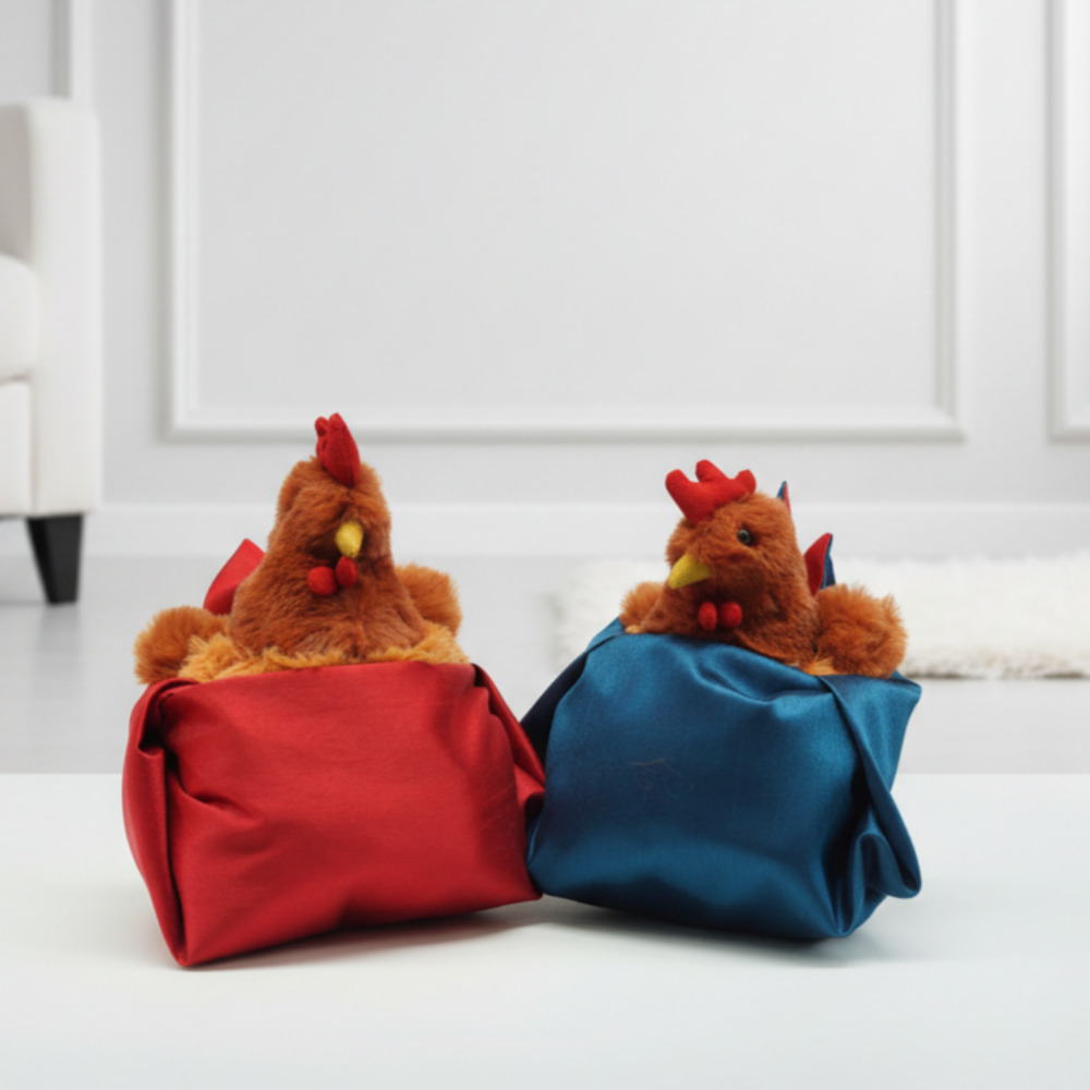 [KC인증] 빌리네집 닭인형 결혼식 닭 날리기 닭인형 싸는 보자기 제품 이미지