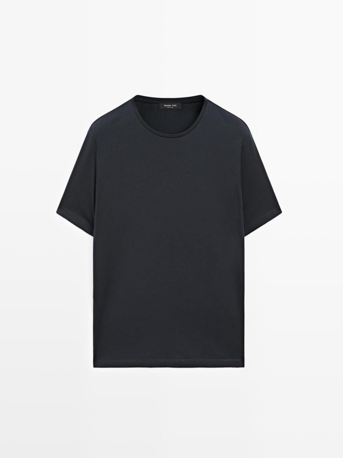 마시모두띠 프리미엄 울블렌드 반팔 티셔츠 0515/155 NAVY BLUE - 메인 이미지