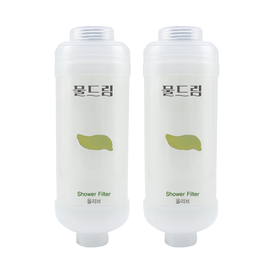 샤워기필터 비타민 여행필터 녹물제거 염소제거 물드림 오크베리향, 2개