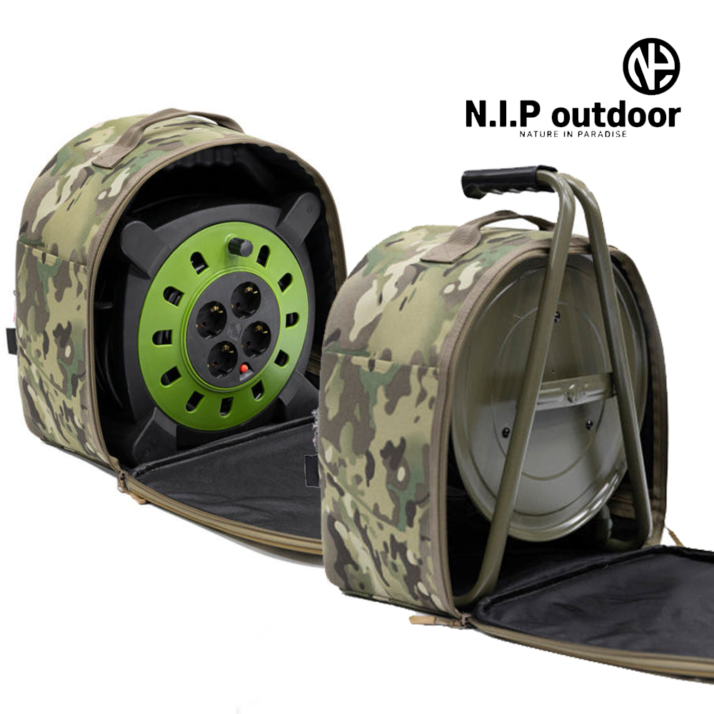 N.I.P 릴선 가방 카키카모 / 캠핑 감성 20M 수납 코듀라