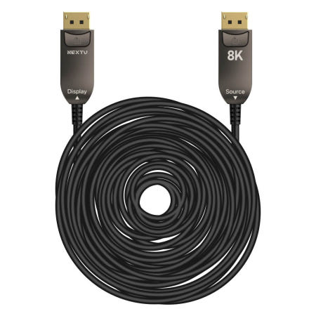 이지넷유비쿼터스 UHD 8K 4K 지원 AOC DP 1.4광 케이블 부드러운 120Hz주사율 32.4Gbps 대역폭 NEXT-4100DP-AOC
