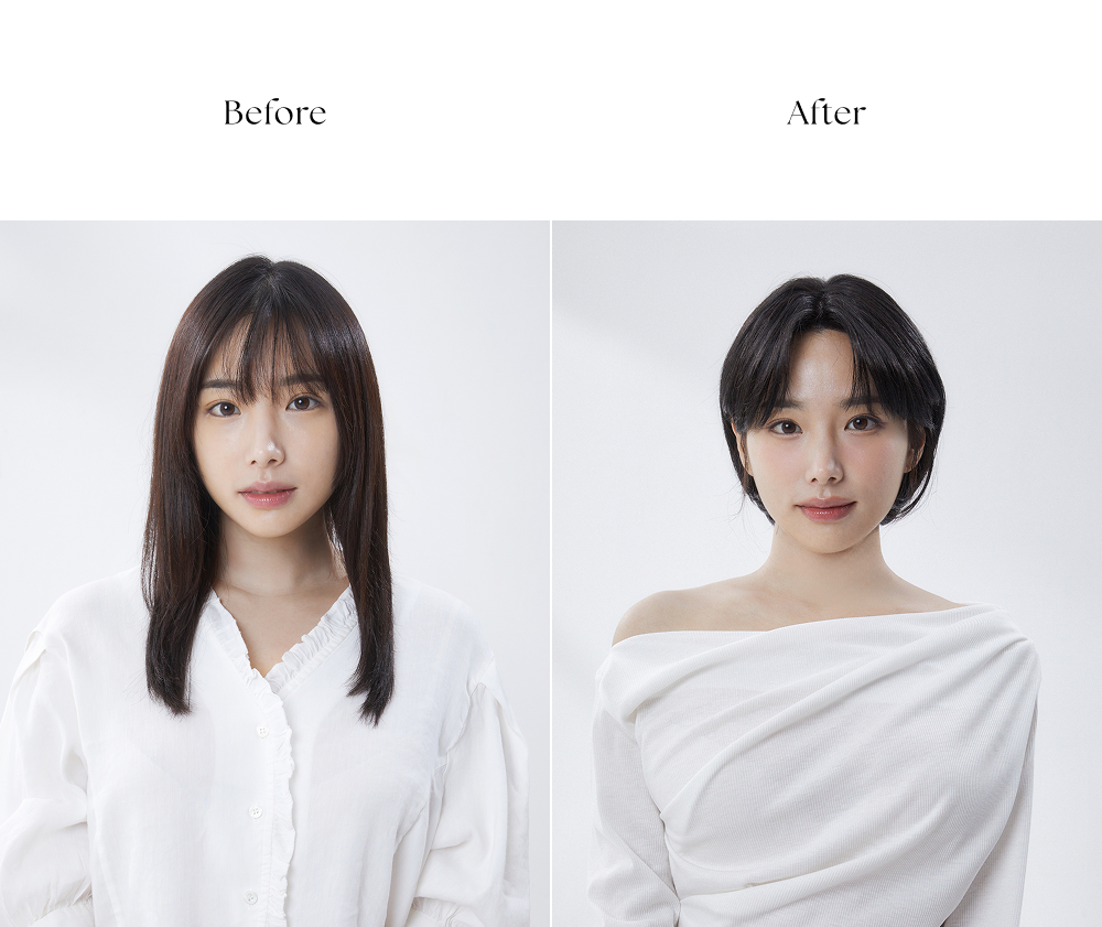 수제통가발 숏단발 사이드뱅 자연스러운 여자가발 키코 판매처 상세 정보 이미지 4