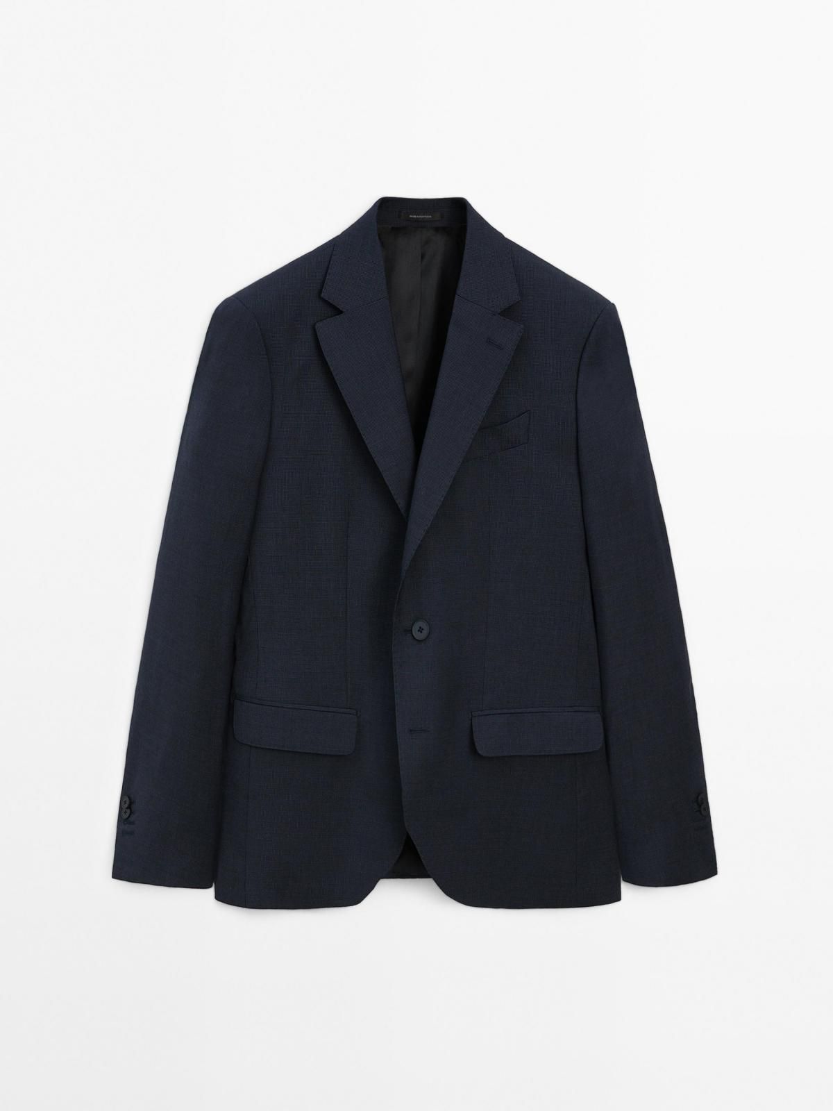 마시모두띠 하운드투스 울 혼방 네이비 테일러드 재킷 2049/649 NAVY BLUE - 상품 이미지