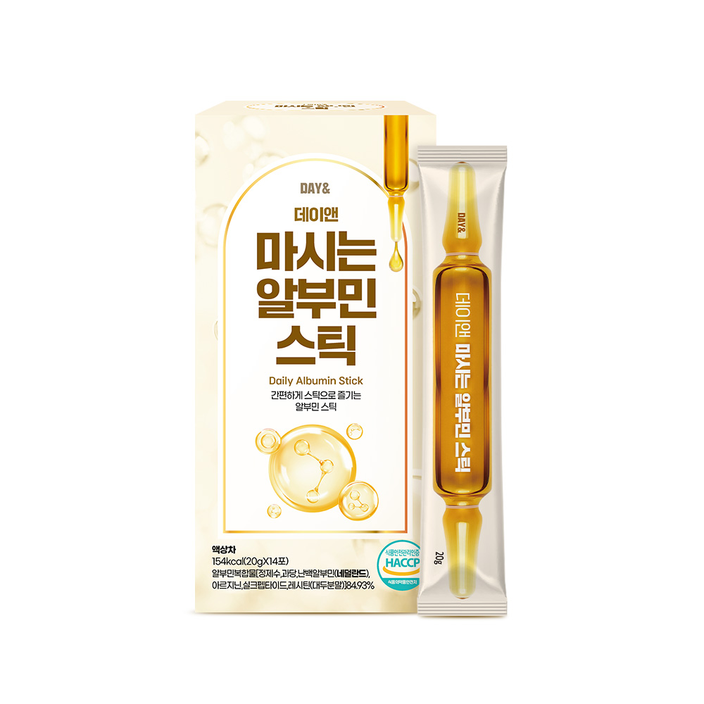 데이앤 마시는 알부민 스틱 20g 사과, 14포, 1개 - 메인 이미지