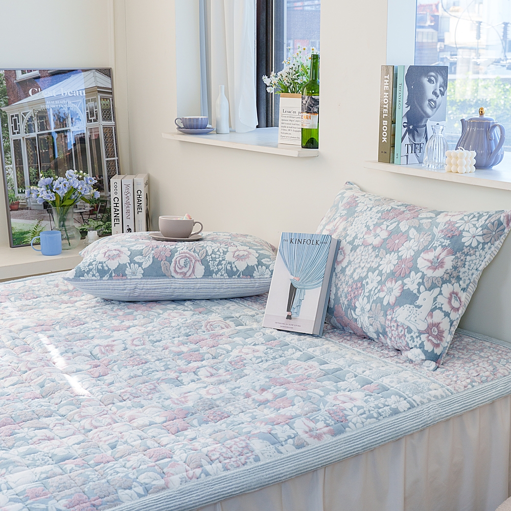 나라데코 플라워 착번 극세사패드 따뜻한 겨울 침대 패드 SS
