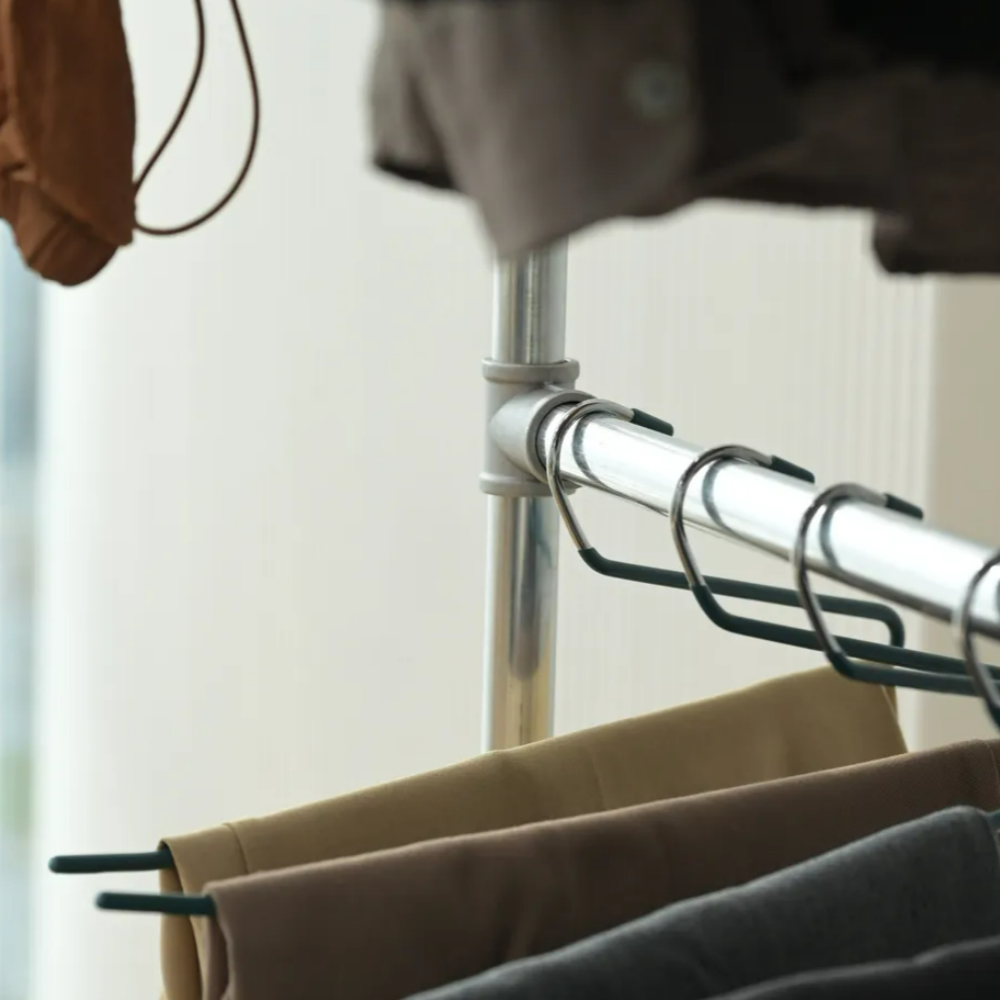 철제 2단 파이프행거 옷가게 스탠딩 이동식 매장용 튼튼한 헹거 가로1.2X높이1.8M