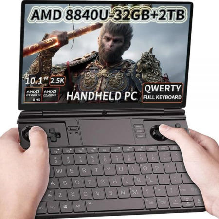 LANRUO [해외]GPD Win Max 2 2024 [AMD Ryzen 7 8840U-32GB+2TB] 10.1 Inches Mini Handheld 11 PC Video Game Conso