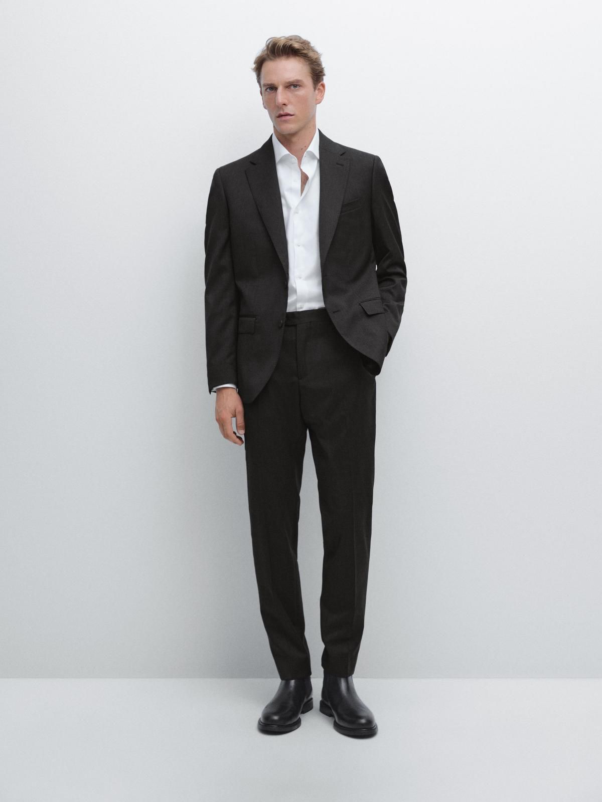 마시모두띠 프리미엄 울 테일러드 수트 블레이저 3532/527 CHARCOAL - 상세 이미지 2