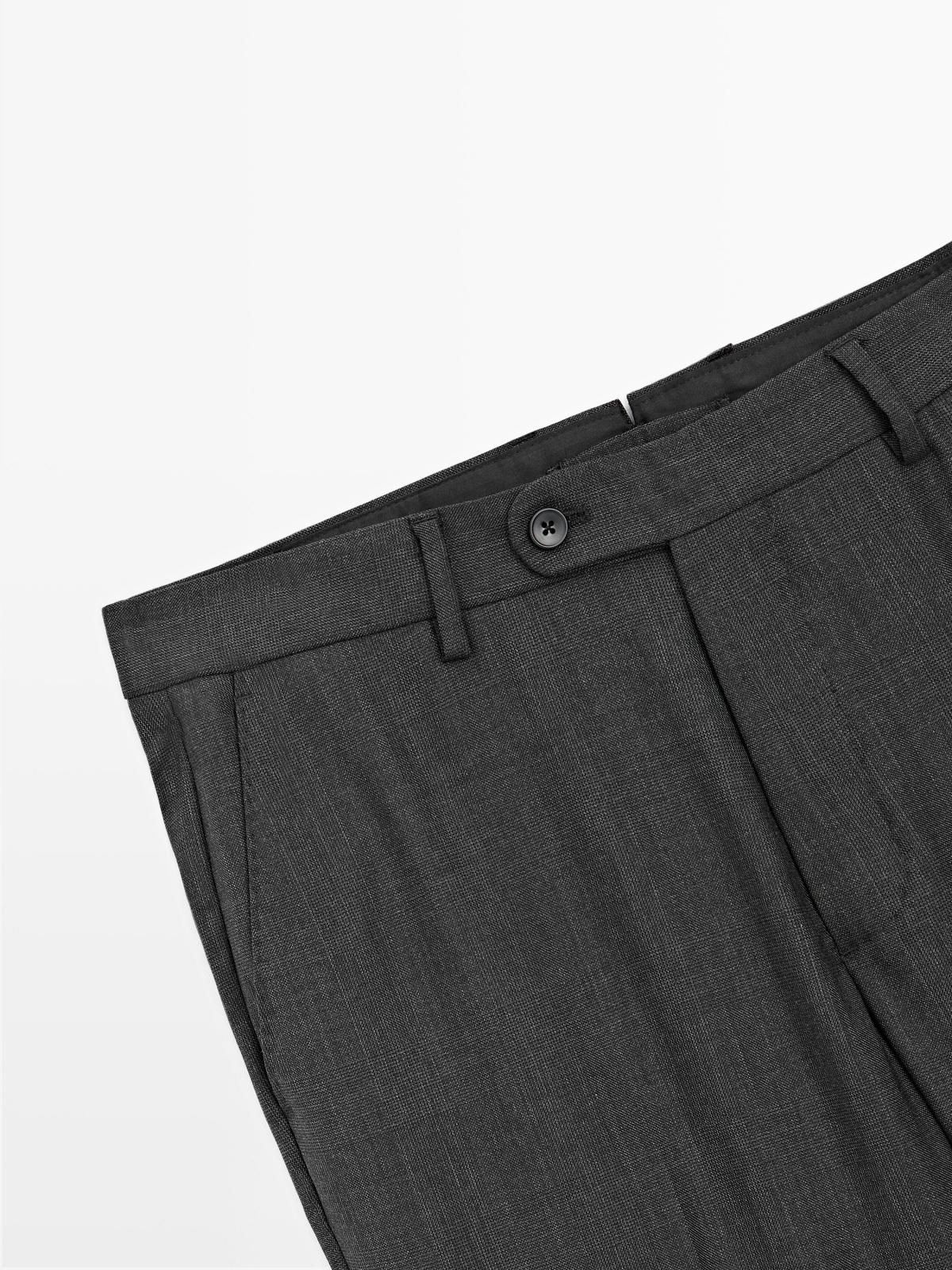마시모두띠 프리미엄 울 테일러드 슬림핏 정장 팬츠 3515/511 CHARCOAL - 상세 이미지 5