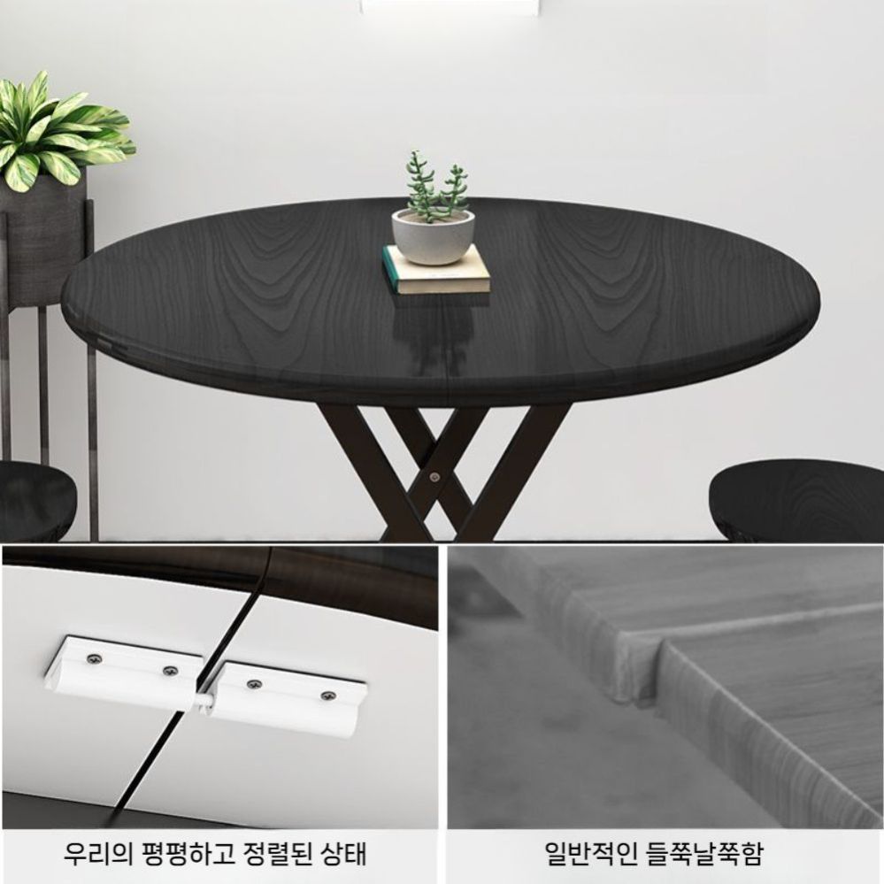 입식 테이블 원형 탁자 인테리어 다이닝 모던 원탁 - 상세 이미지 3