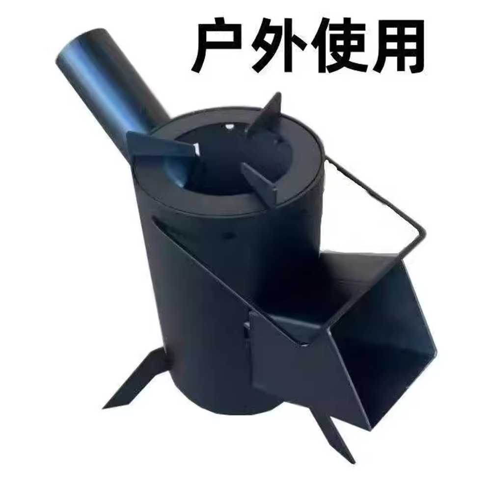 휴대용 화로대 장작 우드스토브 원형 여행 훈제 캠핑 30cm - 상세 이미지 2