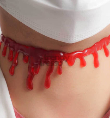 [트렌디프레소협력사]데이슬롯 블러디 넥레이스 피목걸이 파티용품 파티 귀여운