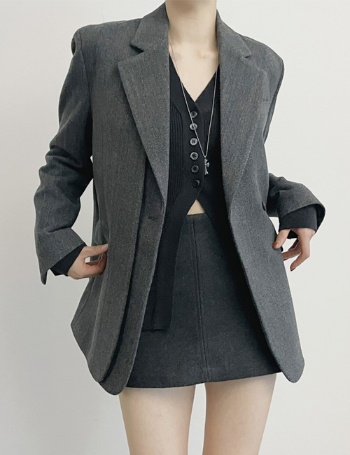 [SET/-15%] 포근한 겨울 데이트룩 (챠콜) - 상세 이미지 2